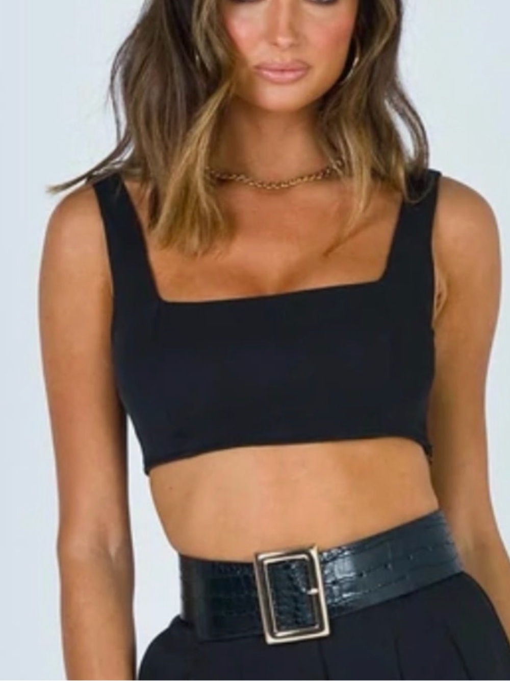 Princess Polly HUXLEY SET Top BLACK size 6